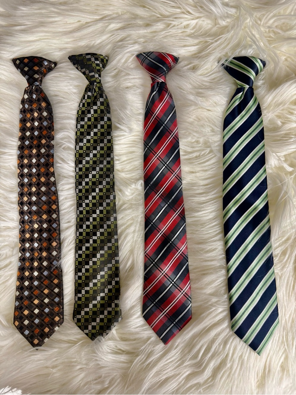 Kids Red Plaid Tie - Youth Fashion Accessory